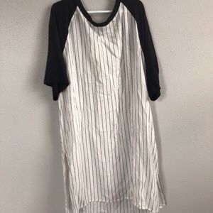 Baseball tee style dress
